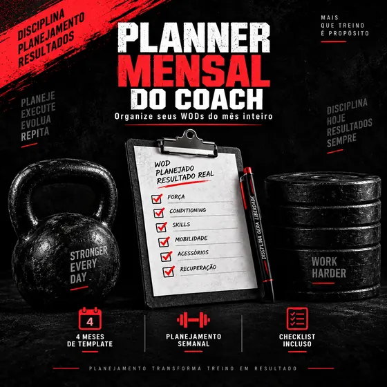 Capa: Planner mensal do coach